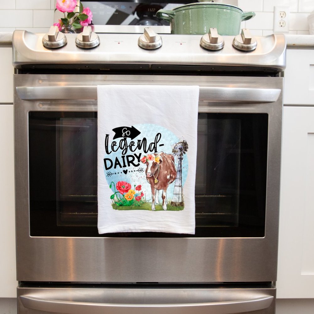 Farmhouse Cow Handmade Kitchen Tea Towels Decorative House Warming Any Gift Idea